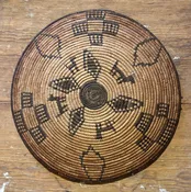 Apache Figural Basket Featuring Deer Imagery circa 1900-15 — Kimosabé Vintage Southwest - Taos -