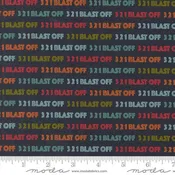 321 Blast Off by Moda Fabrics COUNTDOWN TEXT/NIGHT SKY