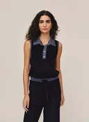 Bella Dahl Terry Sleeveless Collar Top
