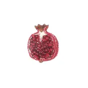 Beaded Brooch Pin - Pomegranate