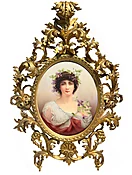 A Large  KPM Porcelain Plaque after Sir Hurbert