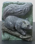 Gray Squirrel Sculpted Candle
