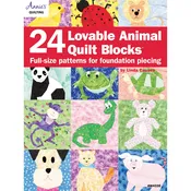 24 Lovable Animal Quilt Blocks Pattern Book - Digital Download