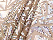 Abstract Metallic Foil Mesh Nude Silver | Wholesale Stretch Fabric