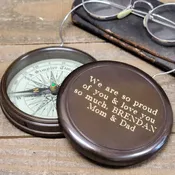 Antiqued Brass Compass