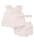 2 Pc Eyelet A-Line Top Set & Headband