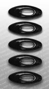 Black Hijab Pins with Oval Opening Set of 10 pins