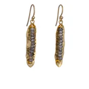 Art deco earrings with labradorite.