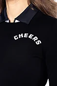Black CHEERS Crewneck Sweater