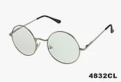 4832CL - Classic Round Metal Wholesale Clear Lens Glasses