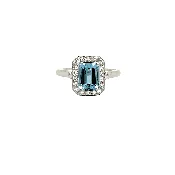 Aquamarine & Diamond Ring — Wm. Effler Jewelers