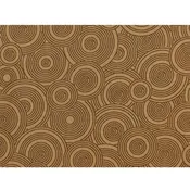 108" Get Back Circles Quilt Backing - Brown