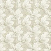 Beige Ivory Floral Upholstery Drapery Fabric