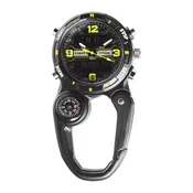Analog Digital Miniclip  - Black Case with Black/Yellow Dial and Reverse LCD