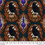 Mystic Moonlight – Crow Damask | Multi | Cotton Quilting Fabric