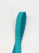 1/2" Lagoon Blue Plush Scalloped Edge Elastic