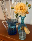 I.W. Rice Crackled Glass Perfume Bottle