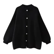 Button Down Long Sleeve Oversized Cardigan Sweater
