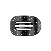 Black Polka Dot Party Medium Flat Round Hair Clip