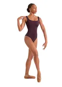Adagio Embroidered Mesh-Back Tank Leotard (Merlot)