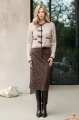 cheetah suede skirt