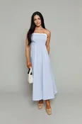 Amora Strapless Smocked Maxi Dress