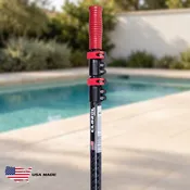 Carbonlite 3 Piece 21' Pool Pole with Lever Lock - 100% Carbon Fiber Tube!