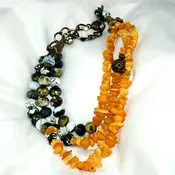 2 Strand Bamboo Coral Necklace