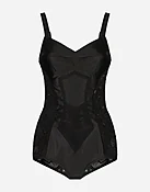 Body im Lingerie-Look aus Satin und Spitze