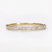 Baguette Diamond Pattern Ring