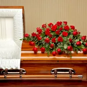 Red Rose Half Casket Spray