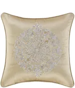 J. Queen New York Romero 18#double; Decorative Medallion Embroidery Square Pillow