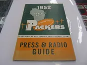 1952 Green Bay Packers Press &amp; Radio Media Guide — Card & Coin