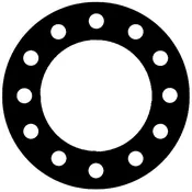 CFF1100.1000.062.150 - 1100 Style Carbon and Graphite with Nitrile Binder Full Face Gasket, 10" Pipe Size, 1/16" Thick, 150#  (Min Qty: 1)