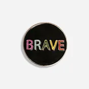 A Braver Chicago Logo Black Lapel Pin