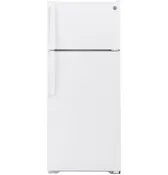 28" Ge 17.5 Cu. Ft. Top Freezer Refrigerator - White
