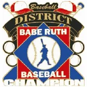 Babe Ruth Baseball District Champion Enamel Pin