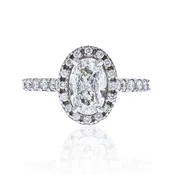 0.73 carat Old European Cut Diamond E/VS1 EGLUS Antique Style Ring