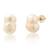 Baroque Pearl Studs: Pearl
