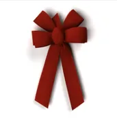 #09 Six Loop Velvet Bow - Brick - 2066-381-52