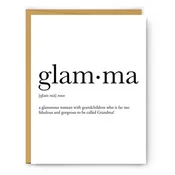 Definition Greeting Card: Glamma