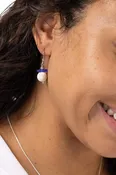 Sea Glass & Lava Bead Earrings with Gift Box