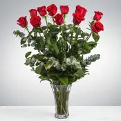 Dozen Long Stemmed Red Roses by BloomNation™