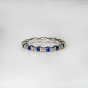 14k White Gold Sapphire (.75ct.) Ring