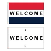 2 Color Horizontal Welcome Flag - Customizable Property Flag - PFS 301