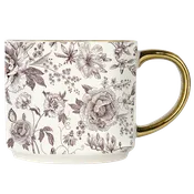 Brown Delft Coffee Mug