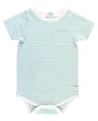 Aqua Stripe Short Sleeve Bodysuit