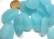 PMX4-B881-Cultured Sea Glass large pebble mix Pendants <b>va