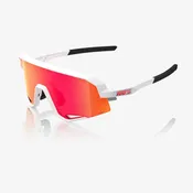 100% Slendale Matte White Shield Sunglasses – HiPER Red Lens