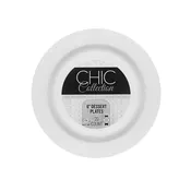 Chic Collection - 6 in. Dessert Plate (White) - 20 ct.